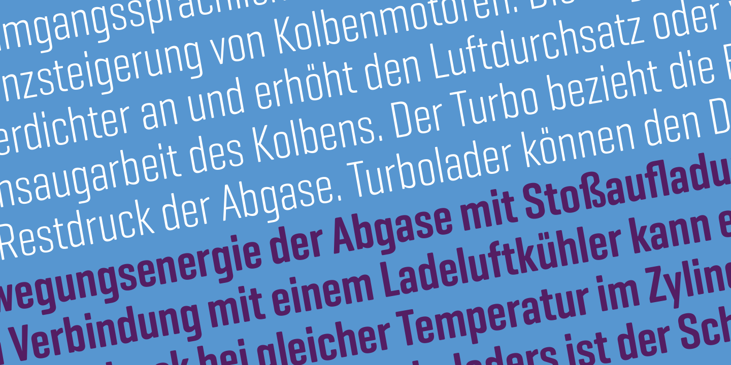 Beispiel einer Geogrotesque XCompressed Bold-Schriftart